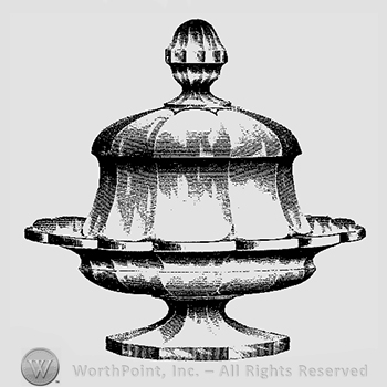 Glass pattern: Continental; butter dish.