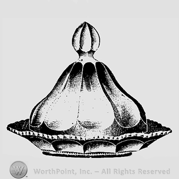Glass pattern: Colonial; butter dish.