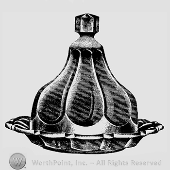 Glass pattern: Colonial; butter dish.