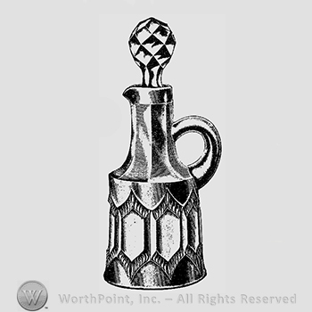 Glass pattern: Niagara; vinegar bottle.