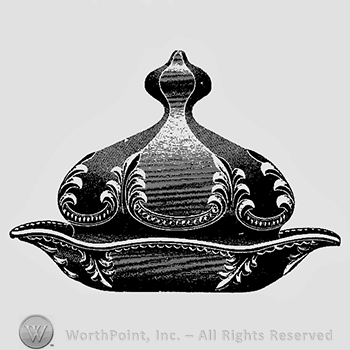 Glass pattern: Priscilla; butter dish.