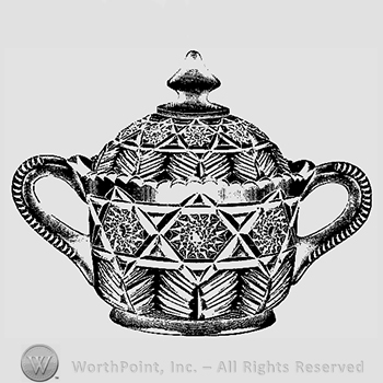 Glass pattern: Nearcut No. 2651; sugar bowl.