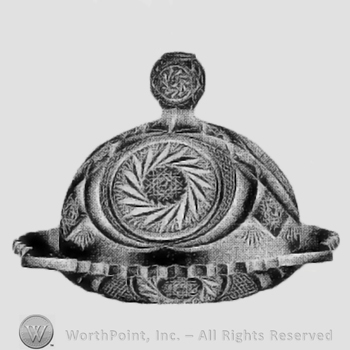 Glass pattern: Aztec; butter dish.
