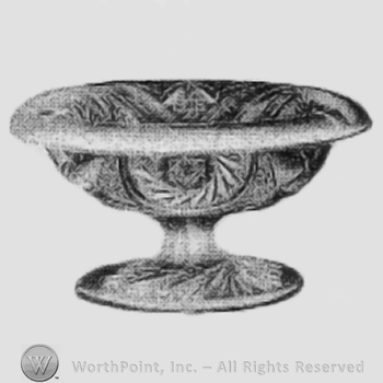 Glass pattern: Aztec; footed bowl.