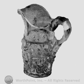 Glass pattern: Bull's Eye; creamer.