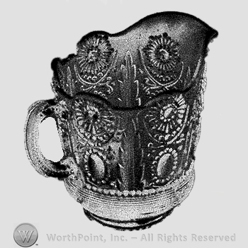 Glass pattern: Jewel and Flower; creamer.