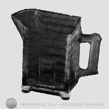 Glass pattern: Log Cabin; creamer.