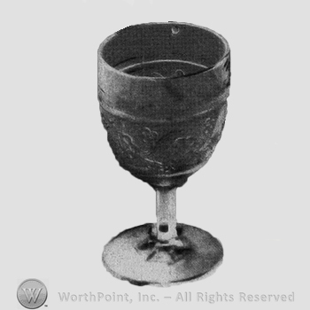 Glass pattern: Stippled Flower Band; goblet.
