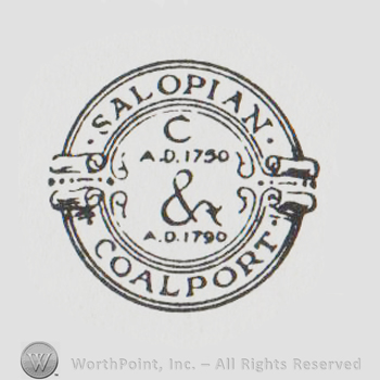 round logo with "salopian coalport AD 1750 AD 1790"