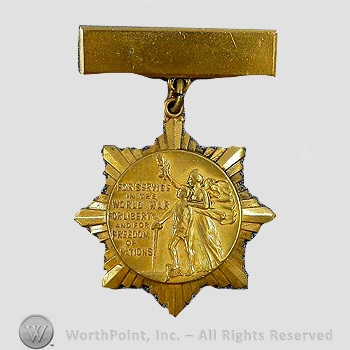 WWI Army Medal : Numbered Railroad Trainmen WWI Service Medal.
