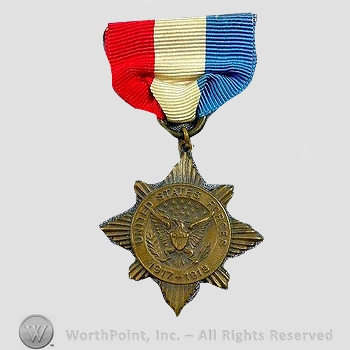 WWI Army Medal : Amsterdam New York Service Medal.
