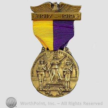 WWI Army Medal : Schenectady New York Service Medal.