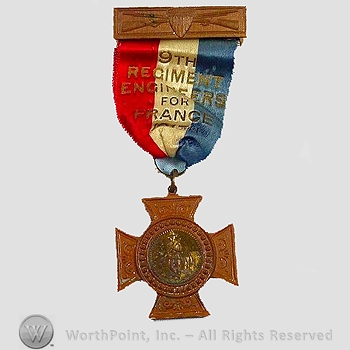 WWI Army Medal : 9th Regiment Engineers For France Medal.