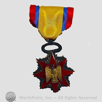 WWI Army Medal : Military Order of Foreign Wars Boxed Member Badge.