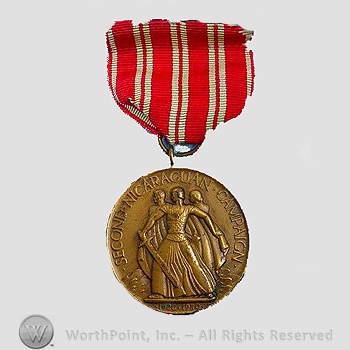 WWI Army Medal : Navy Second Nicaraguan Campaign Medal M.No.6013.