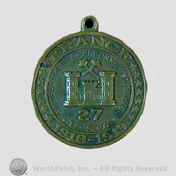 WWI Army Medal : 27th Engineers Medal Planchet.