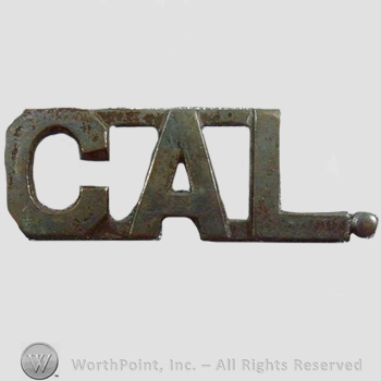 WWI Metal Insignia : Single California Guard Officer Collar Insignia.