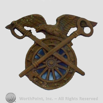 WWI Metal Insignia : Army Quartermaster Corps Officer Blanket Insignia.