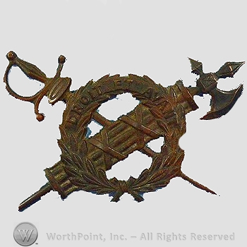WWI Metal Insignia : Army Inspector General Officer Saddle Blanket Insignia.