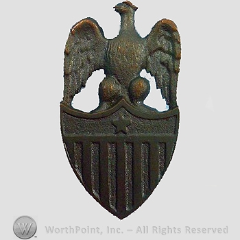 WWI Metal Insignia : Aide to Brigadier General Saddle Blanket Insignia.