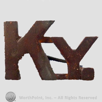 WWI Metal Insignia : Kentucky Officer Collar Insignia.