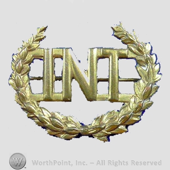 WWI Metal Insignia : Corps of Interpreters Gilt Officer Collar Insignia.