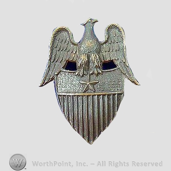 WWI Metal Insignia : Aide to Brigadier General Collar Insignia.