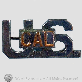 WWI Metal Insignia : California Guard Officer Collar Insignia.