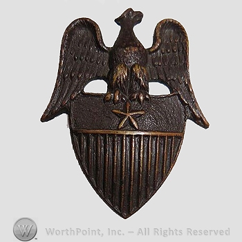 WWI Metal Insignia : Aide to Brigadier General Tunic Size Insignia.