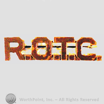 WWI Metal Insignia : ROTC Officer Collar Insignia.