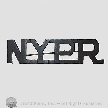 WWI Metal Insignia : WWI New York Provisional Regiment Collar Insignia.