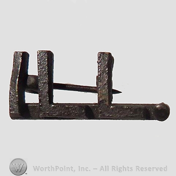 WWI Metal Insignia : Illinois Officer's Shirt Size Collar Insignia.