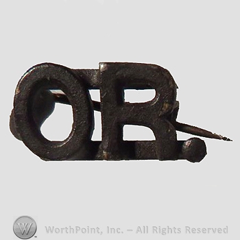 WWI Metal Insignia : Oregon Officer's Shirt Size Collar Insignia.