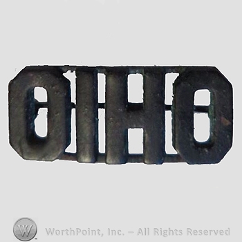 WWI Metal Insignia : Ohio Officer's Collar Insignia .