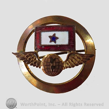 WWI Metal Insignia : Son in Air Service Sweetheart Pin.