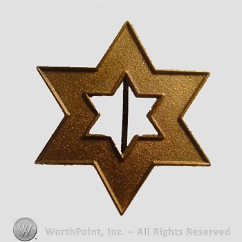 WWI Metal Insignia : 1916-17 Chief of Staff Collar Insignia.
