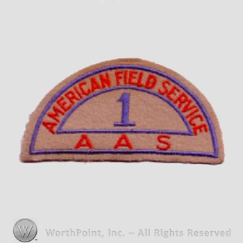 WWI Army Patch : 1st American Field Service.