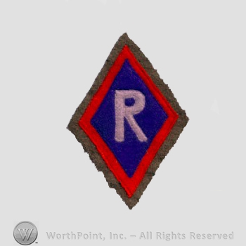 WWI Army Patch : Railheads Regulating Stations .