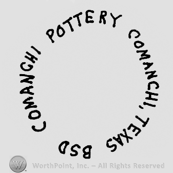 Comanchi Pottery Comanchi, Texas BSD written in circle