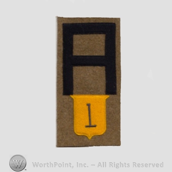 WWI Army Patch : Chemical Corps; 1st Army.