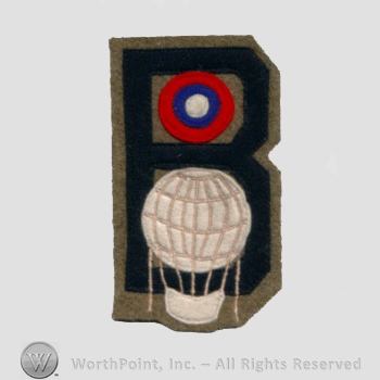 WWI Army Patch : Balloon Pilots & Ground Personnel; 2nd Army.
