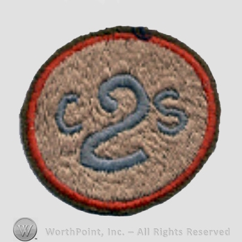 WWI Army Patch : 2nd Corps School R-Patch King.