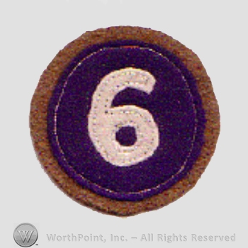WWI Army Patch : 6th Corps.