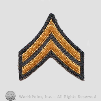 Vietnam Era Enlisted Patch : Corporal E-4 ; Specialist 3rd Class.