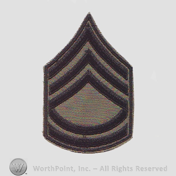 Vietnam Era Subdued Enlisted Ranks Patch : Master Sergeant; Master Specialist.