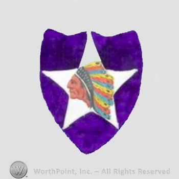 WWI Army Patch : 2nd Division 4th Machine Gun Battalion