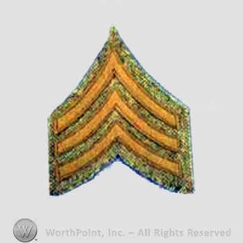 WWI Army Patch : Sergeant Wool Chevron.