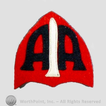 WWI Army Patch : Anti Aircraft Artillery Units Patch.