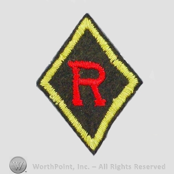 WWI Army Patch : Railhead Regulating Station Patch.