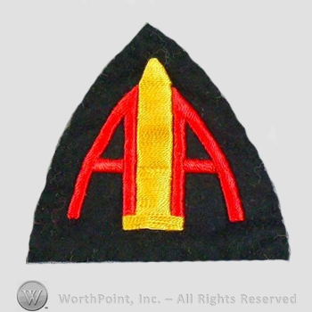 WWI Army Patch : Anti Aircraft Artillery Units Patch.